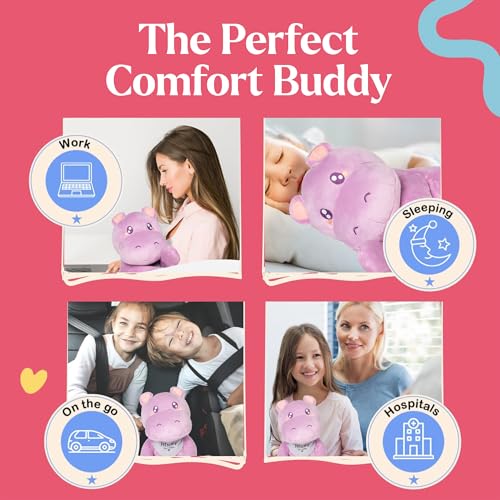 Lilly's Love Weighted Stuffed Animals for Adults & Kids — 5lb Calming Hippo Plush for Anxiety, ADHD & Sensory | Machine Washable Weighted Stuffed Animal w/Removable Insert | Henry The Hippo - color: Hippo