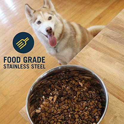 OurPet's DuraPet Premium Dishwasher Safe Stainless Steel Dog Bowl for Food or Water [Multiple Sizes for Small to Large Dogs] in Traditional or Wide Base Design - 8 CUP | camping-kitchen-equipment - size: 8 Cups