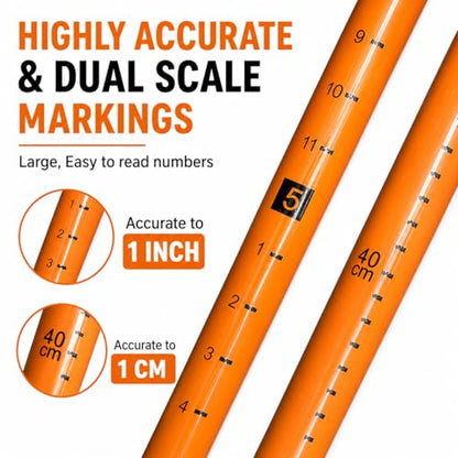 Height Stick for Trucks 20FT, Load Height Measuring Stick with Adjustable Pole, Extended Crossbar, Non-Conductive Fiberglass Height Stick with Carrying Bag,Accurately for Trucks, Car Haulers - size: 20FT