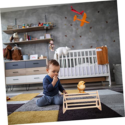 Wooden Chicken Perch Stand for Birds Adjustable Height Chicken Training Stand Natural Material for Parrots and Small Birds