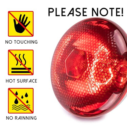 4 Pack 250W Chicken Heat Lamp Bulbs, PAR38 Red Heat Lamp for Chicks, Infrared Reflector Heating Bulbs for Brooder Heater, Infrared Heat Lamp for Pet, Bathroom, Food