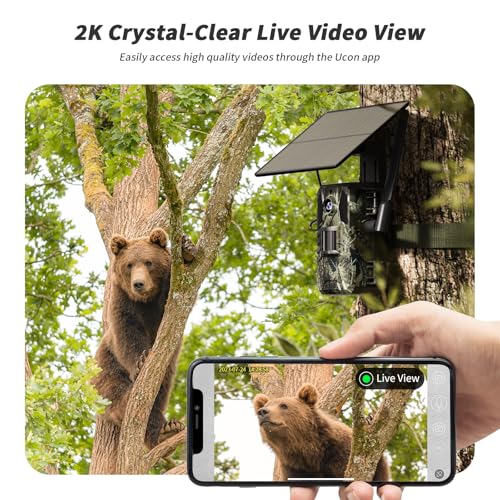 SEHMUA Trail Camera 3 Packs, AI Animal Detection Cellular Trail Cameras, Live Streaming Game Camera Built-in 4G LTE SIM Card with Unlimited Data Plan, Motion Activated Trail Cam IP66 Waterproof - size: 2K Live 3Packs