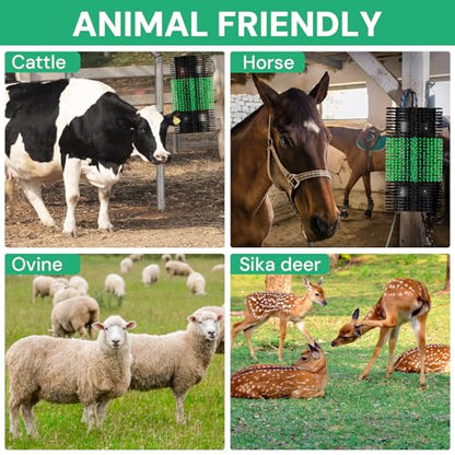 4pcs Upgraded XL Livestock Scratching Brush with 32 Screws – Large Cattle and Horse Grooming Brush, Itch Relief for Horses,Sheep, Goat, Cattle,Cow,and Pig,Suitable for farms and ranches - size: 4pcs