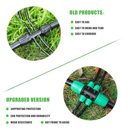 10 Pcs 1/2 to 1/4 inch Garden Hose Tubing Irrigation Fittings,6-Way Anti-Leak 1/2'' to 1/4'' Locked Barbed Drip Irrigation Tee Connectors (1/2"IDx0.6-0.63"OD) 1/2'' to 1/4'' Irrigation Tubing Fitting - size: 10 PCS 1/2" to 1/4" 6-Way Connectors