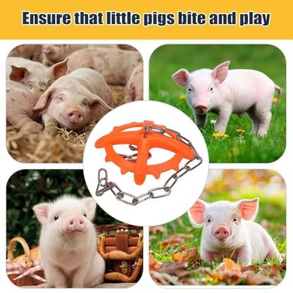 Hanging Piglet Chew Toy - Domestic Animal Anti-Fighting Toy | High Strength Entertainment Device with Chain to Consume Excess
