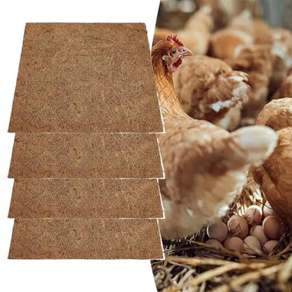 Nesting Mats for Chickens - Hen Liner, Poultry Bedding | 4X Washable Nest Pad Reusable nastbox Mat, Soft Coop surfece Winter Brooder Farm Habitat Cage Layer Backyard Livestock Indoor Outdoor Use - color: 25*25cm
