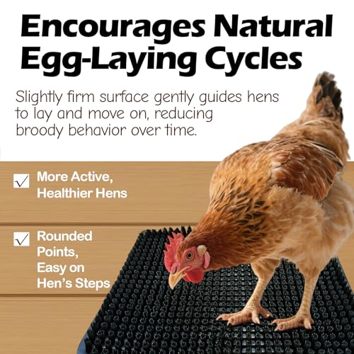 Washable Nesting Pads for Chicken Coop, Chicken Nesting Boxes for Laying Eggs, Laying Pads for Hens, Reusable Nest Mats, Black 4 Count