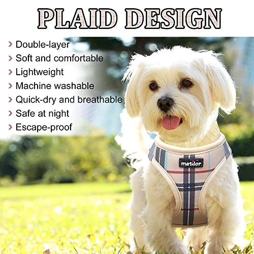 Dog Harness Step-in Breathable Puppy Cat Dog Vest Harnesses for Small Medium Dogs - color: Beige, size: X-Small (Chest 10''-11.5'', Weight 5-8 lb)