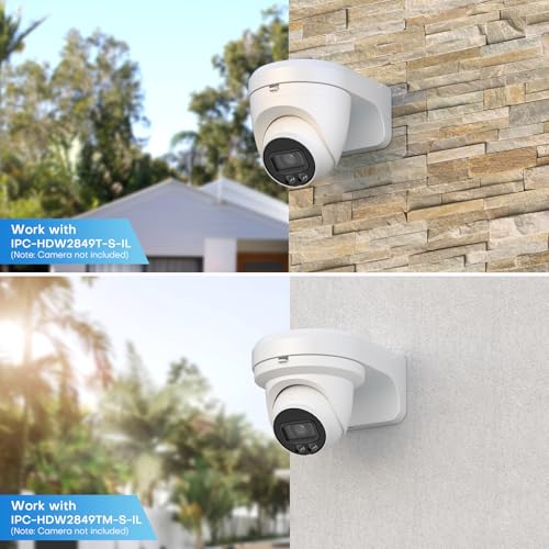 VALUCAM203W Waterproof Aluminum Wall Mount Bracket for Dome Turret Camera Turret Camera VC-EDI04EG1-IA IPC-HDBW2441E-S IPC-HDBW2841R-ZS IPC-HDBW2449E-S-IL IPC-HDW2841TM-S IPC-HDW2841T-S IPC-EB5541-AS