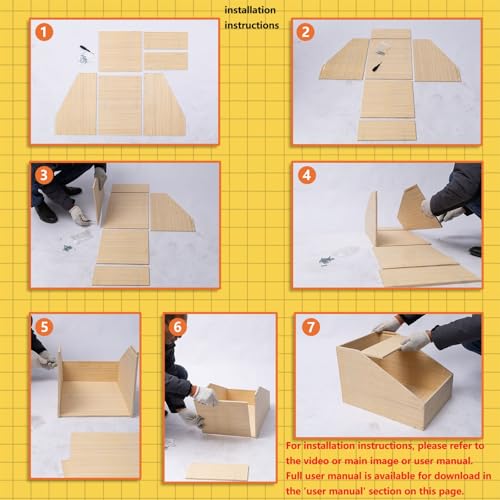 Rabbit Nesting Box, 18"x15"x12", Wood | 5" Entry Height, Fully Detachable Lid, For Breeding, Nursing & Nesting, For Rabbits, Chickens, Guinea Pigs, Chinchillas - size: 18"x15"x12"