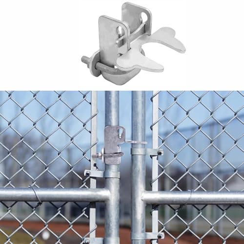 1-3/8" x 1-3/8" Kennel Gate Latch Chain Link Fence Gate Butterfly Latch Galvanized Aluminum Material & Easy to Use