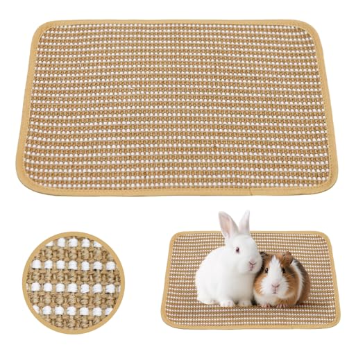 Rabbit Scratching Pad, Sisal Scratching Pad for Bunny, Guinea Pig, Cat. Resting Mats for Cages, Forage Grass Mat Indoor Essentials Accessories - size: TZZB-1PC