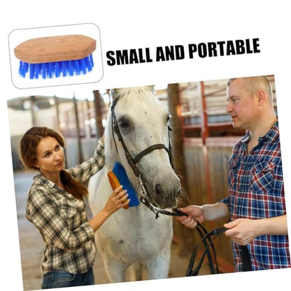 Balacoo Horse Grooming Brush with Hard Bristles Ergonomic Non Slip Handle for Cattle and Horses Body for Shedding Cleaning and Massaging Suitable and Multiple Livestock Care