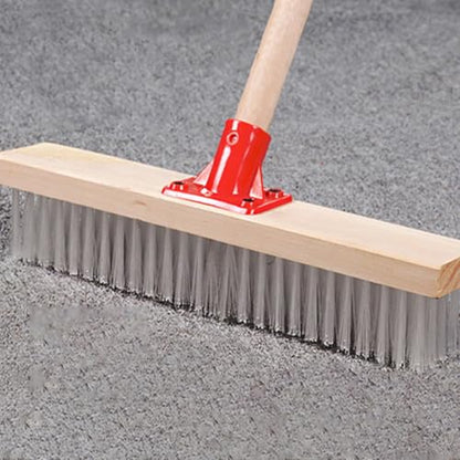 STOBAZA Outdoor Floor Brush with Long Handle, 40cm Hard Nylon Bristle Deck Scrubbing Brush for Patio, Bathroom, and Carpet Cleaning, Wear-Resistant Stiff Bristle Broom for Heavy-Duty Dirt