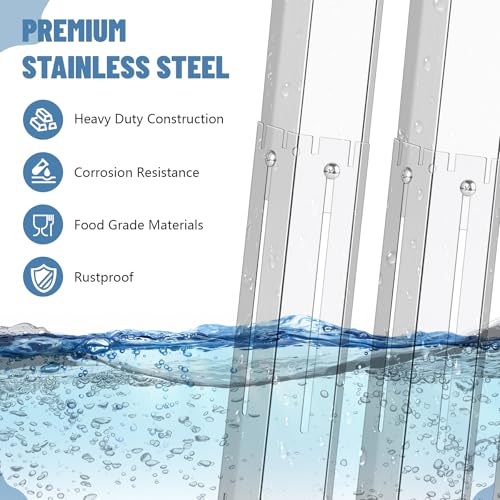 Universal Stainless Steel Adjustable Grill Heat Plates Heat Tents Heat Shields Burner Cover, Compatible with Charbroil, Nexgrill, Brinkmann, Dyna Glo etc., Extends from 11.75" up to 21" L, 5 Pack - size: 5-Pack