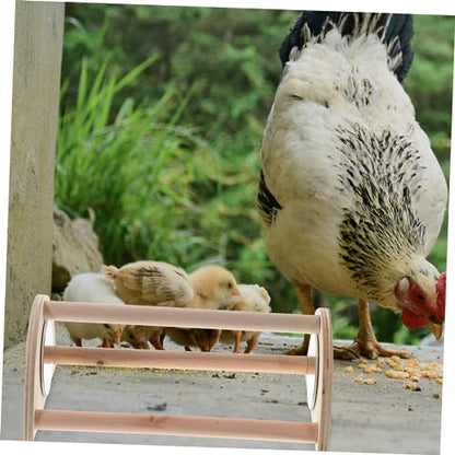 Wood Chick Perch Stand – Adjustable Chicken Roosting Bar for Brooder – Training Perch for Baby Chickens – Natural Material Stable Base