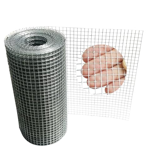 8in X 20ft Hardware Cloth 1/4 Inch 23Gauge, Galvanized Welded Wire Metal Roll, Garden Rabbit Fencing, Snake Fence, Chicken Gopher Racoons Critters Rehab Cage