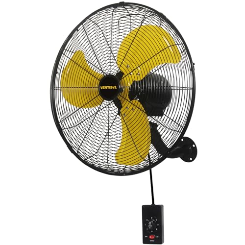 VENTISOL 18 Inch Wall Mount Fan Oscillating, 4,200 CFM High Velocity Industrial Wall Fan for Indoor, Commercial, Residential, Warehouse, Greenhouse, Workshop, Basement - size: Osc. 18 inch