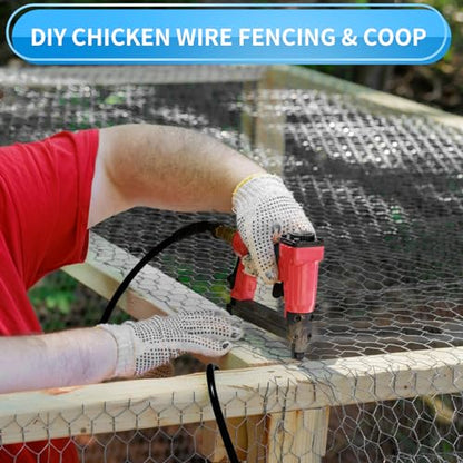 36'' x 150' Black Chicken Wire Mesh Fence, 19 Gauge Galvanized Poultry Netting and 1 inch Garden Mesh Fence Roll, Chicken Wire for Floral Arrangements/Crafts/Farm/Livestock/Pet Protection - size: 19 gauge 36'' x 150'