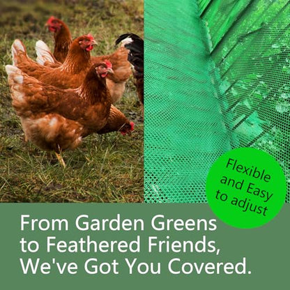 Pet Proof Barrier Net, Green Plastic Chicken Wire Mesh Fencing 15.7IN x 33FT, Balcony Cat Safety Net & Garden Snake Barrier, Heavy Duty Protection for Chicken Coops, Rabbit Hutches, Dog Kennels - color: Green, size: 15.7 IN * 33 FT