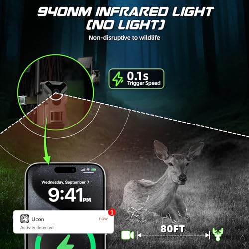 4G LTE Solar Trail Camera – No-Glow Night Vision, Live Feed & Two-Way Audio for Wildlife Monitoring