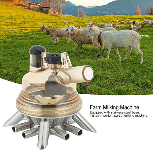 160cc Milk Claw Milking Collector Tool with Stainless Steel Base, Durable Replacement Part for Cow Milking Cluster - Adjustable Air Pressure, Easy Hang Design for Sheep and Cattle Milkers