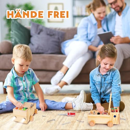 Montessori Schraubendreher Brett, Montessori Busy Board Spielzeug ab 2-6 Jahr, Montessori Activity Board Holzspielzeug Motorikspielzeug Lernspielzeug für Babys Kleinkinder Jungen Mädchen
