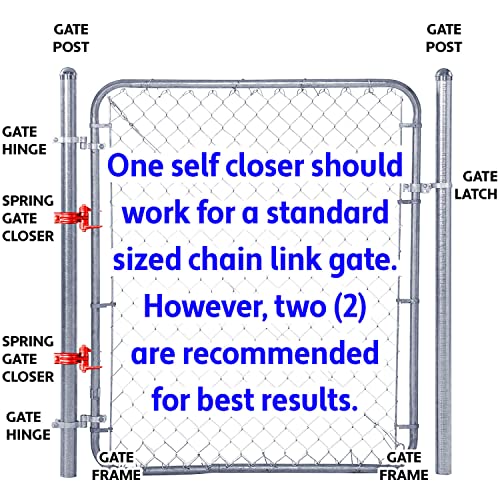 1-7/8" (2") x 1-3/8" Durable Chain Link Spring Loaded Gate Closer. - size: 1-7/8" x 1-3/8" Each