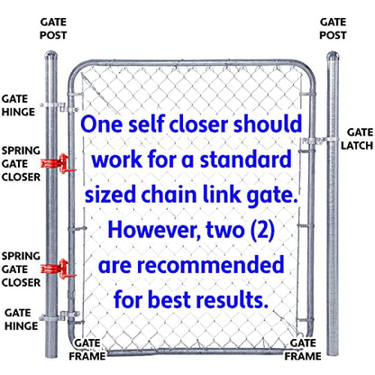 2-3/8" (2-1/2") x 1-3/8" Durable Chain Link Spring Loaded Gate Closer. - size: 2-3/8"X 1-3/8"