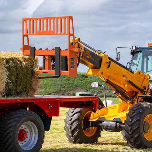 YITAMOTOR 45" Pallet Forks Frame Attachment with 48" Pallet Forks Forklift Blades, 4000 lbs Capacity with 3 Spear Sleeves for Kubota Bobcat Skid Steer Loaders Tractors