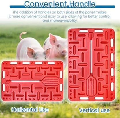 Pig Sorting Divider Panel Extra Large, Lightweight Animal Guide Board with Sorting Paddle for Sheep, Hog, Cattle, Livestock Sorting Panel Reduces Impact Easy to Hold - size: 120x78cm/47.2x30.7in