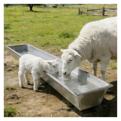 Large Capacity Livestock Feeder Trough, Reusable Hay Feeder and Waterer for Outdoor Farm Animals - size: L 100cm (39 2/5")