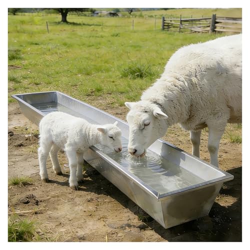 Large Capacity Livestock Feeder Trough, Reusable Hay Feeder and Waterer for Outdoor Farm Animals - size: L 50cm (19 7/10")