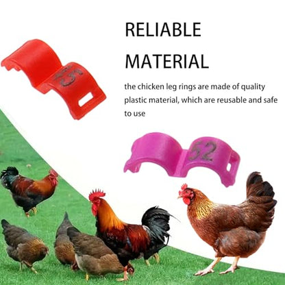 100Pcs 5mm Coturnix Quail Leg Bands Baby Chick Leg Bands Pigeon Bands Chicken Leg Bands Rings red 2.7mm - color: Red, size: 2.7mm