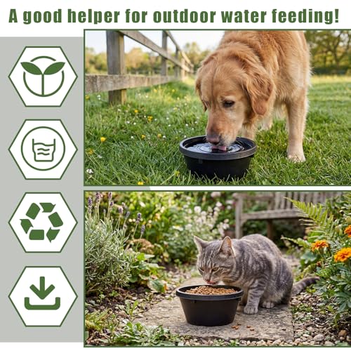 Sadnyy 2 Pcs Rubber Feed Pan Utility Horse Feed Bucket Rubber Bowl Chicken Dust Bath Container Horse Feeder for Goats Livestock Animal Feeding Cats Dogs Pigs (1.06 Quart/ 0.26 Gallon) - size: 1.06 Quart/ 0.26 Gallon