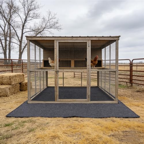 Chicken Coop Mat，Under Chicken House Mat——Absorbent Mat，Backing Prevents Liquid and Chicken Manure Penetration,Soft Material, Non-Slip Backing，Washable,Keeps Chicken House Floors Clean (36" x 72") - size: 72.0"L x 36.0"W x 0.2"H