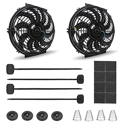 Mellbree 2-Pack Electric Radiator Fan Mounting Kit Compatible for Electric Cooling and Transmission Cooler