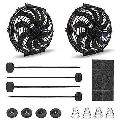 Mellbree 2-Pack Electric Radiator Fan Mounting Kit Compatible for Electric Cooling and Transmission Cooler