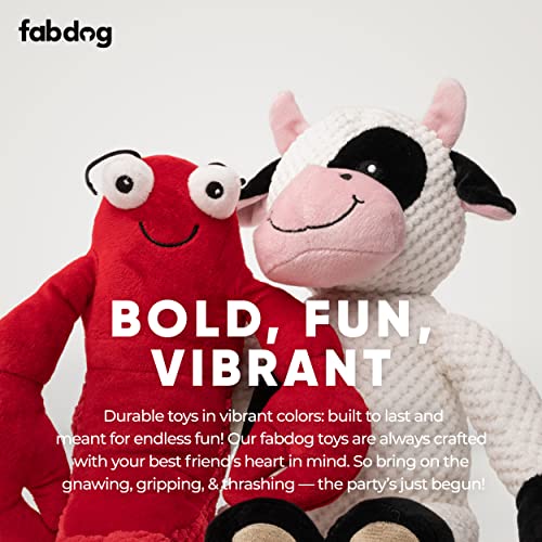 fabdog Floppies Plush Dog Toy - Cute & Durable Squeaky Dog Toys - Best Squeak Toy for Puppies and All Breeds | Ideal Pet Gift| Small Cow - color: Cow, size: Small