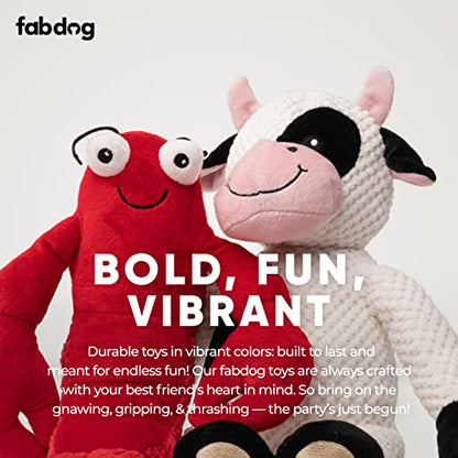 fabdog Floppies Plush Dog Toy - Cute & Durable Squeaky Dog Toys - Best Squeak Toy for Puppies and All Breeds | Ideal Pet Gift| Large Cow - color: Cow, size: Large
