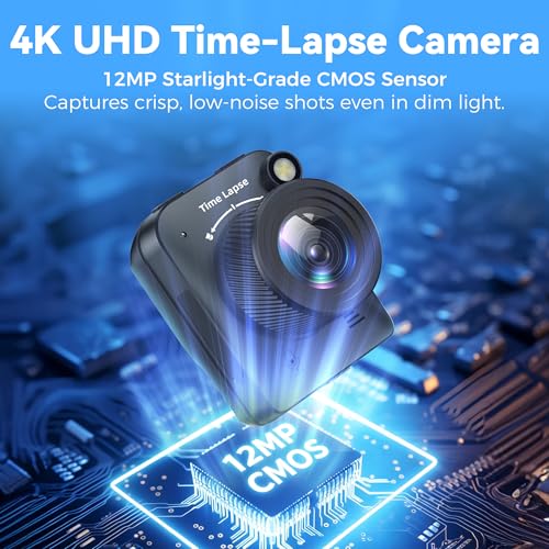 Dsoon Time Lapse Camera, 4K FHD Timelapse Camera Outdoor, Waterproof Level IP66, for Record Outdoor Construction, Weather, Plant, 6 Month Battery Life, 32 GB TF Card Included - style: TL3000