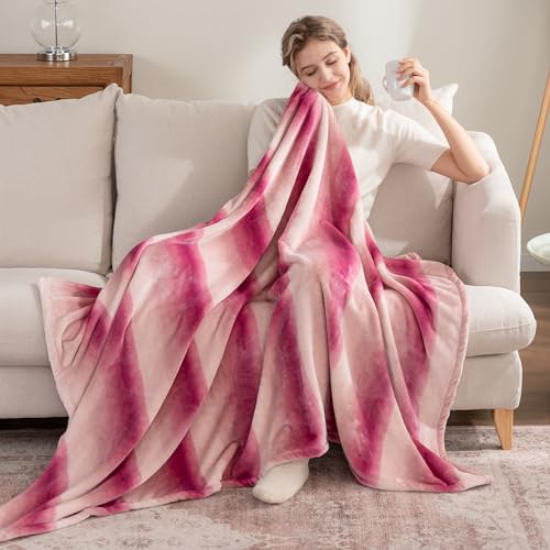 Berkshire Blanket-Classic Heavyweight Soft Printed VelvetLoft® Plush Throw Blanket, Cozy and Fuzzy, Purple Pitch, 50in x 70in - color: Purple Pitch, size: Throw/Throw XL