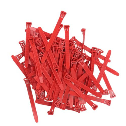 Chicken Leg Rings 1-100 Numbered | Reusable Poultry Identification Leg Bands for Ducks/Chicks/Pigeons/Goose | Sturdy PP Material Easy to Apply and Take Off (Red) - color: Red