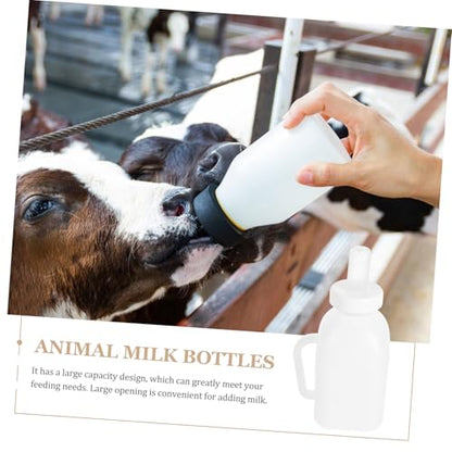 VICASKY Livestock Feeding Bottle for Small Animals Nursing Bottle for Lambs and Goats Easy Clean Design Opening Biting Pacifier Convenient Milk Container