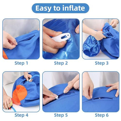 18" Giant Herding Ball Dogs, Inflatable Durable Tear-Resistant Calming Big Jumbo Ball for Dogs Horses Sheeps Pet Play & Exercis, Entertainment, Fun, Training Outdoor (Blue) - color: Blue