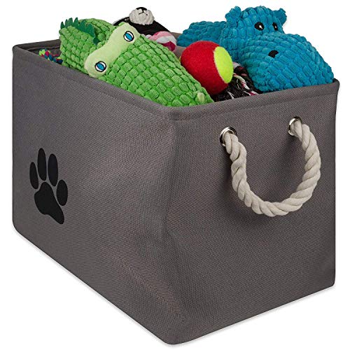 Bone Dry Pet Storage Collection Collapsible Bin, Small Rectangle, Gray - color: Gray, size: Small Rectangle
