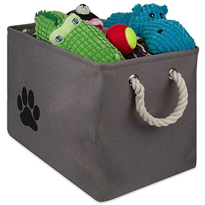Bone Dry Pet Storage Collection Collapsible Bin, Small Rectangle, Gray - color: Gray, size: Small Rectangle