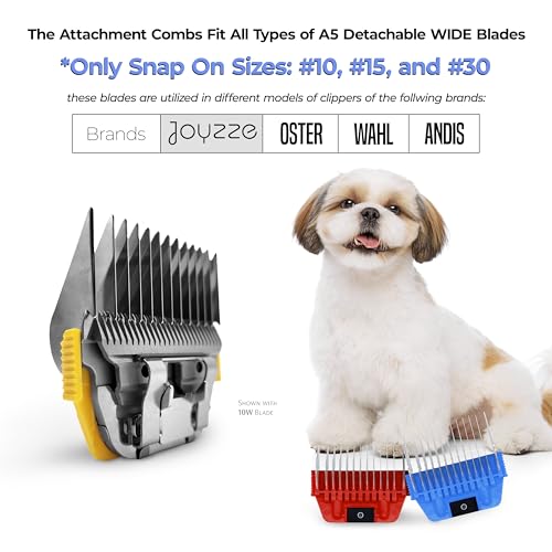 A Series Wide 25mm (1 inch) Metal Comb - Professional Dog Grooming Blades for Smooth Coat - Durable and Precise for Trimming and Finishing - Compatible with A Series Clippers - size: A Series Wide 25mm (1") Metal Comb