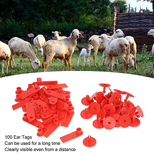 10pcs Blank Cattle Ear Tag, Handwritable Livestock Ear Tag Kit Animal Ear Label Ear Tag Applicator Cow Blank for Goats Sheep Pigs Cows Cattle