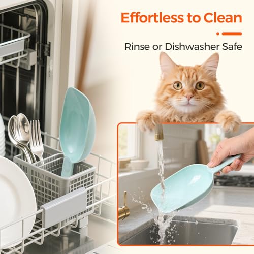 Dog Food Scoop 1 Cup, One Cup Measuring Cup, Food-Grade Melamine Pet Food Scoop, Durable 1 Cup Scoop with Precise Markings, BPA-Free & Dishwasher Safe (Green, 8oz) - color: Green